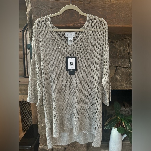 Joseph Ribkoff Lace Top in Champagne XL NEW w/tags - Picture 2 of 3